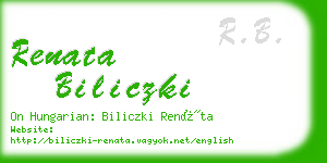 renata biliczki business card